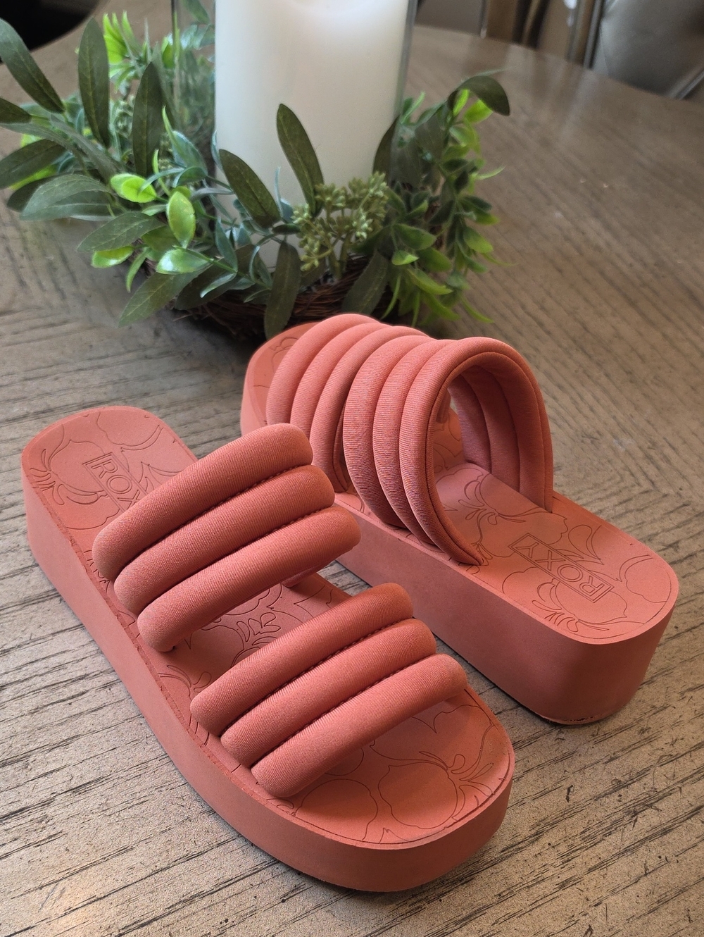 Platform Slide Sandals Roxy Size 7 - Picture 10 of 10